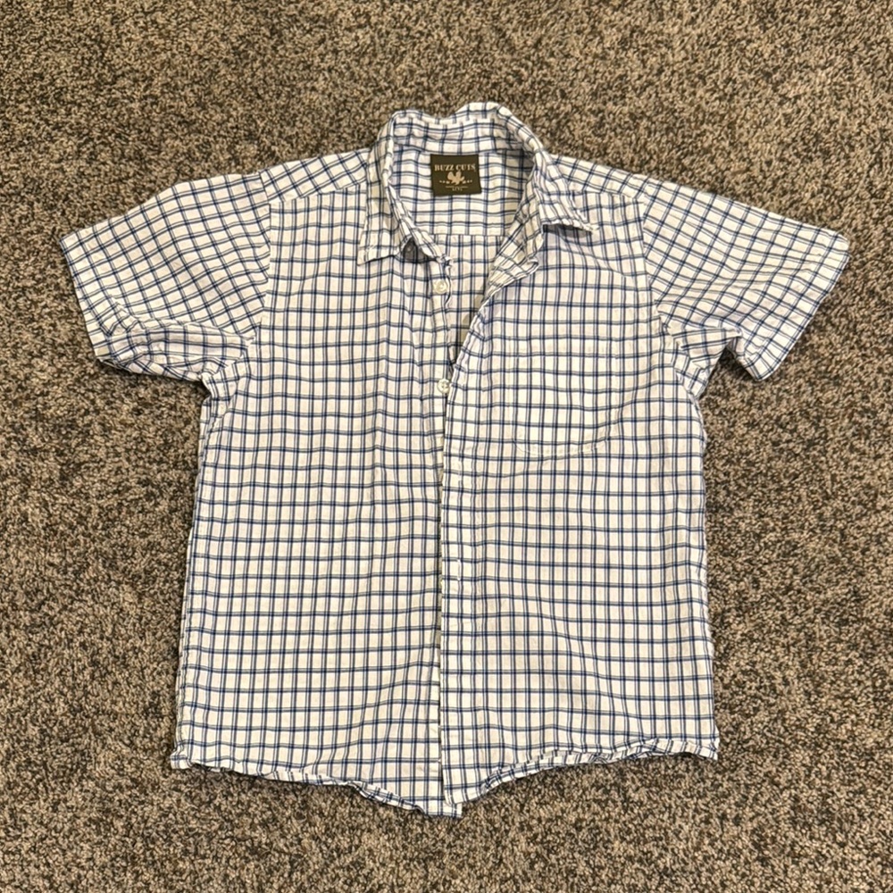Boys Blue Checkered Shirt